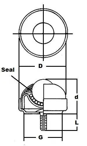 Heavy Duty One-Inch Ball Transfer Unit With 1-4 Threaded Stud Mounting For Heavy Loads And Smooth Directional Movement Made In The USA