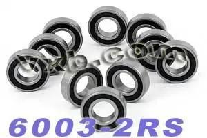 10 แพ็คปิดผนึกแบริ่ง 6003-2RS 17x35x10 มม.