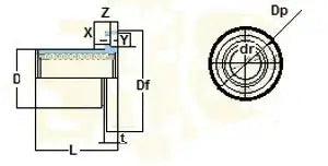 12mm Bearing/Bushing LMF12UU Linear Motion