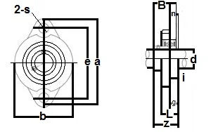Vòng bi mặt bích 12mm KFL001 Vòng bi gối đỡ mini gắn trên khối