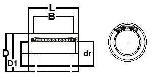 SW12-OP Open Ball Bushing Linear Motion Bearing NB-Japan