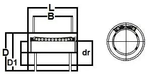 SW12-OP Open Ball Bushing Linear Motion Bearing NB-Japan