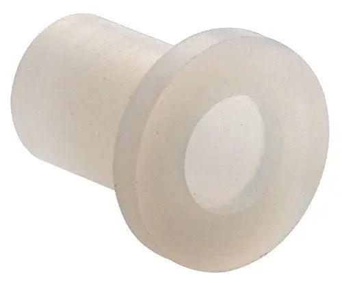1/4" ID x 0.312 O.D. White Nylon Flanged Plastic Bushing