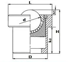 154 lbs Load Capacity Heavy Duty Spring Ball Transfer Bearing Unit