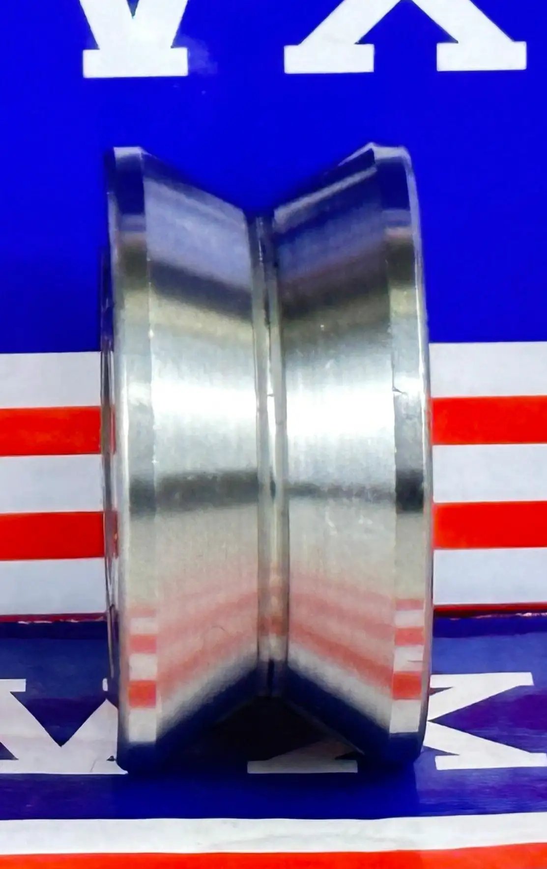 15x41x20mm V Groove Track Roller Guide Shield Ball Bearing LV202-41ZZ