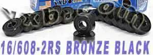 16 inline skate verzegelde lagerbrons kooi zwart