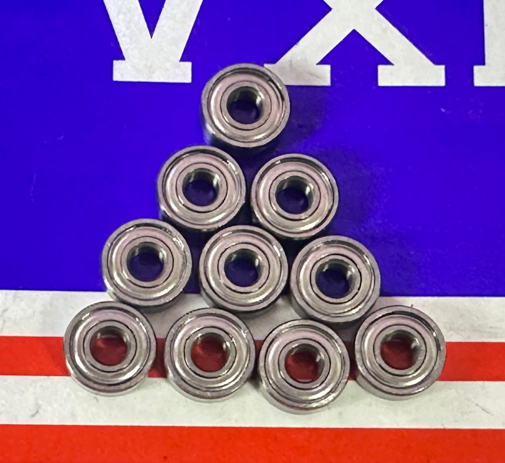 10 paket 3x8x3 paslanmaz çelik korumalı minyatür yatak