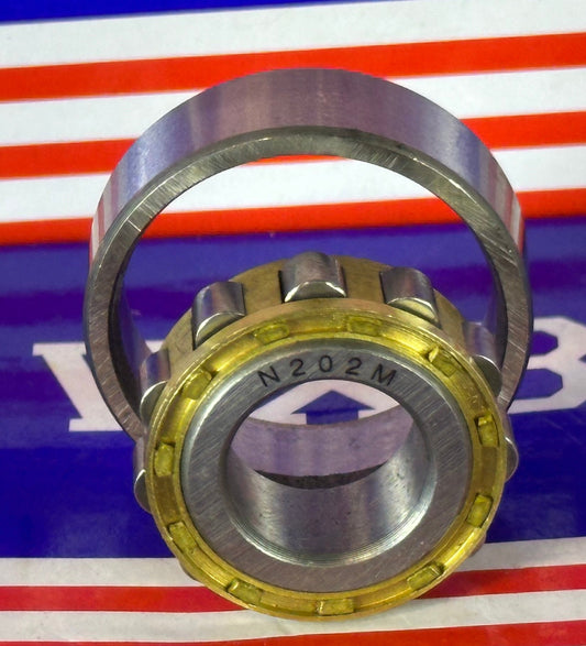 ตลับลูกปืนลูกกลิ้งทรงกระบอก N202M ขนาด 15x35x11 มม. ตลับลูกปืนทรงกระบอก
