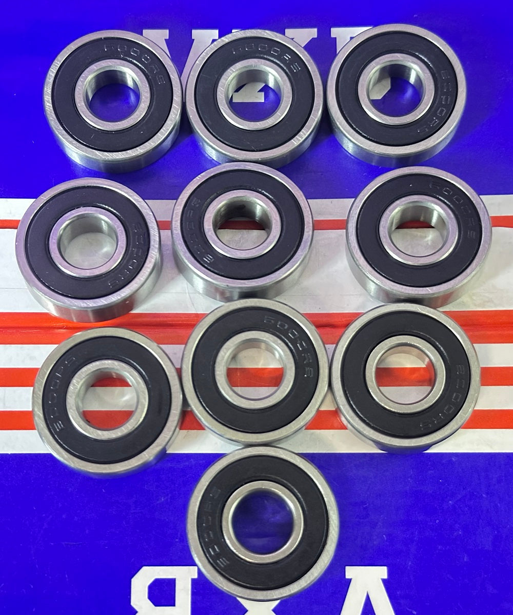 10 paket 6000-2RS Rulmanları 10x26x8mm