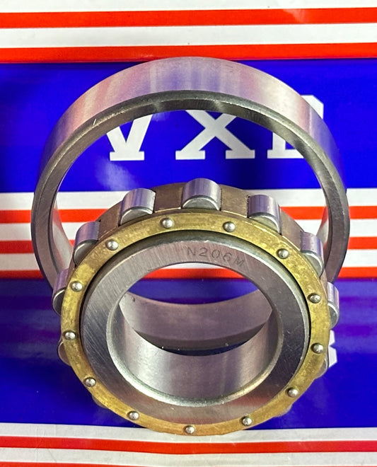 ตลับลูกปืนลูกกลิ้งทรงกระบอก N206M 30x62x16 ตลับลูกปืนทรงกระบอก