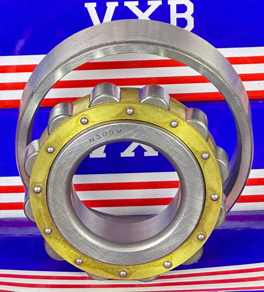 ตลับลูกปืนลูกกลิ้งทรงกระบอก N309M 45x100x25 ตลับลูกปืนทรงกระบอก