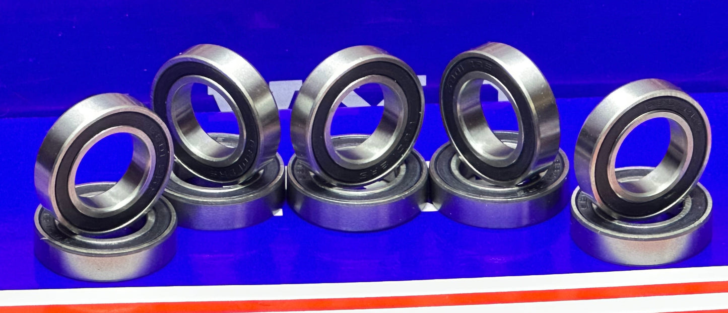 Zestaw 10 łożysk 61801-2RS 12x21x5mm uszczelnionych