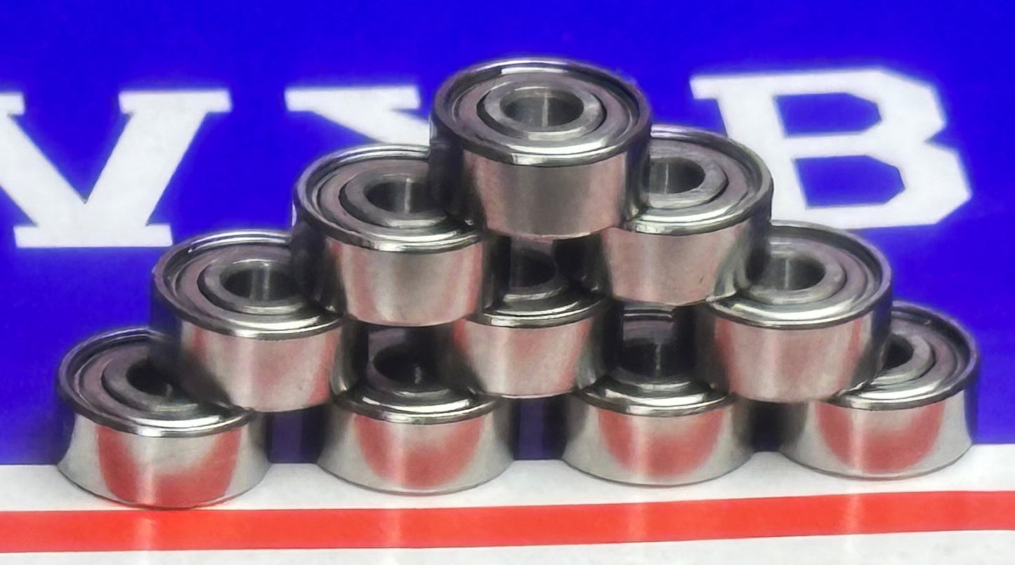 10 paket yatağı R2ZZ 1/8 "x 3/8" x 5/32 "Minyatür