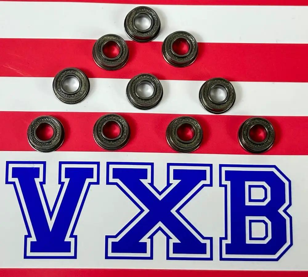 10 Pack Flanged Sealed Ball Bearings 5x10x4mm Fits RC Cars Trucks Hot Rods Smooth Chrome Steel Durability High Performance For Many Projects