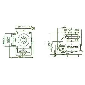 2.36"inch Adjustable Height Floor Lock Heavy Duty Caster Wheel 60mm - Flange