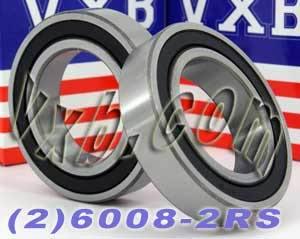 Lot de 2 roulements 6008-2RS 40x68x15 étanches