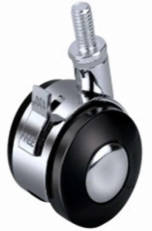 2"inch Caster Wheel 77 Lbs - Brake Acrylonitrile Butadiene Styrene (Plastic) M10 Threaded Stem