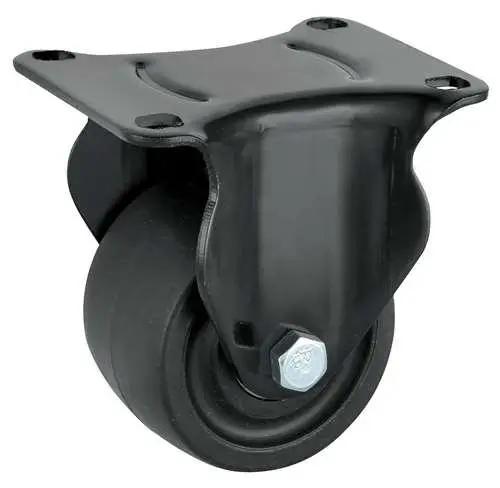 2"inch Low Profile Caster Wheel 220 Lbs Fixed Nylon - Top Plate Mount