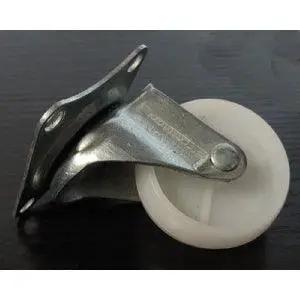 10-Pack 2 Inch White Plastic Caster - 360 degree With Ball Bearing Swivel-