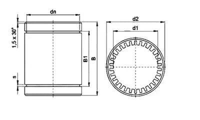 20mm Low noise Linear Motion Bushing Solid Polymer LM20UU Bearing 20x32x45mm