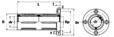 Super Sturdy 20mm Round Flanged Long Bushing For Linear Motion Smooth Glide Lbf20luu Bearing Housing Shaft Sleeve With Precision Bearings