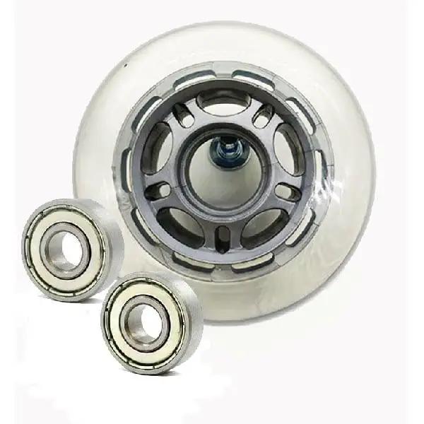 22mm ID 80mm OD Luggage Wheel + 2 Shielded Bearing 10x22x6mm
