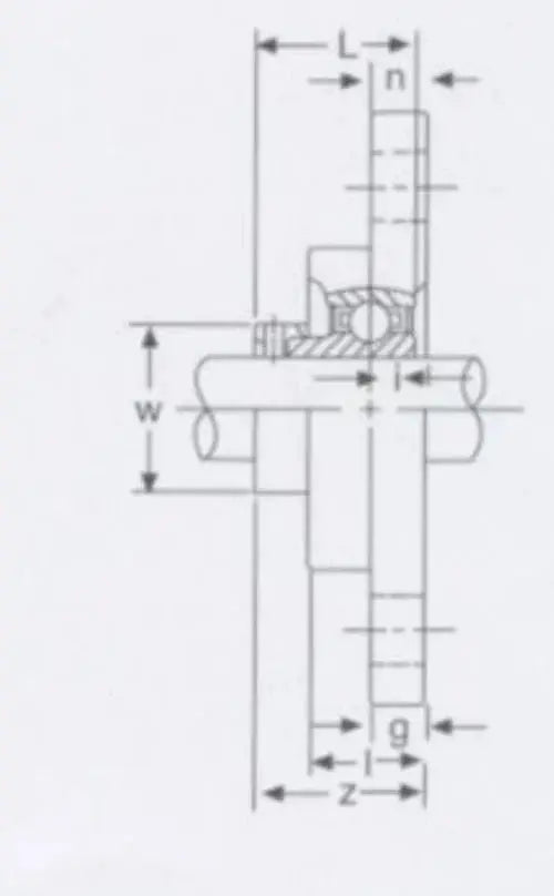 25mm Flange Bearing UFL005 Eccentric Collar Locking Two-Bolt Flange Unit