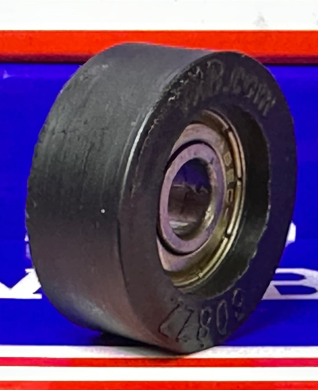 8mm Bore Bearing - 1-1/4" inch Black Tire 8mm x 1-1/4" x 1/2"inch