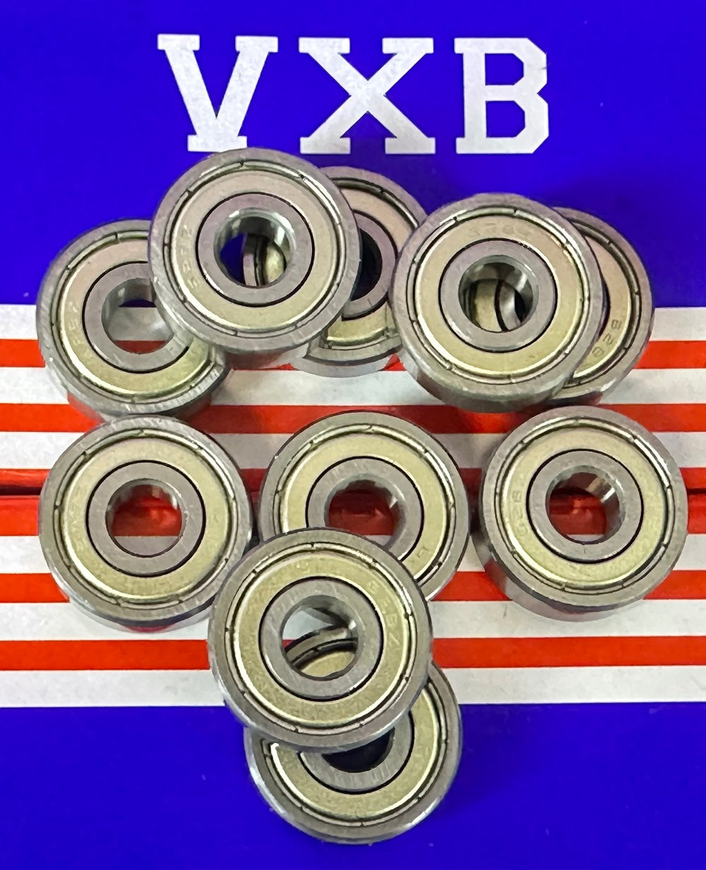 10 paket 628zz 8x24x8mm Her iki tarafta korunan minyatür yatak