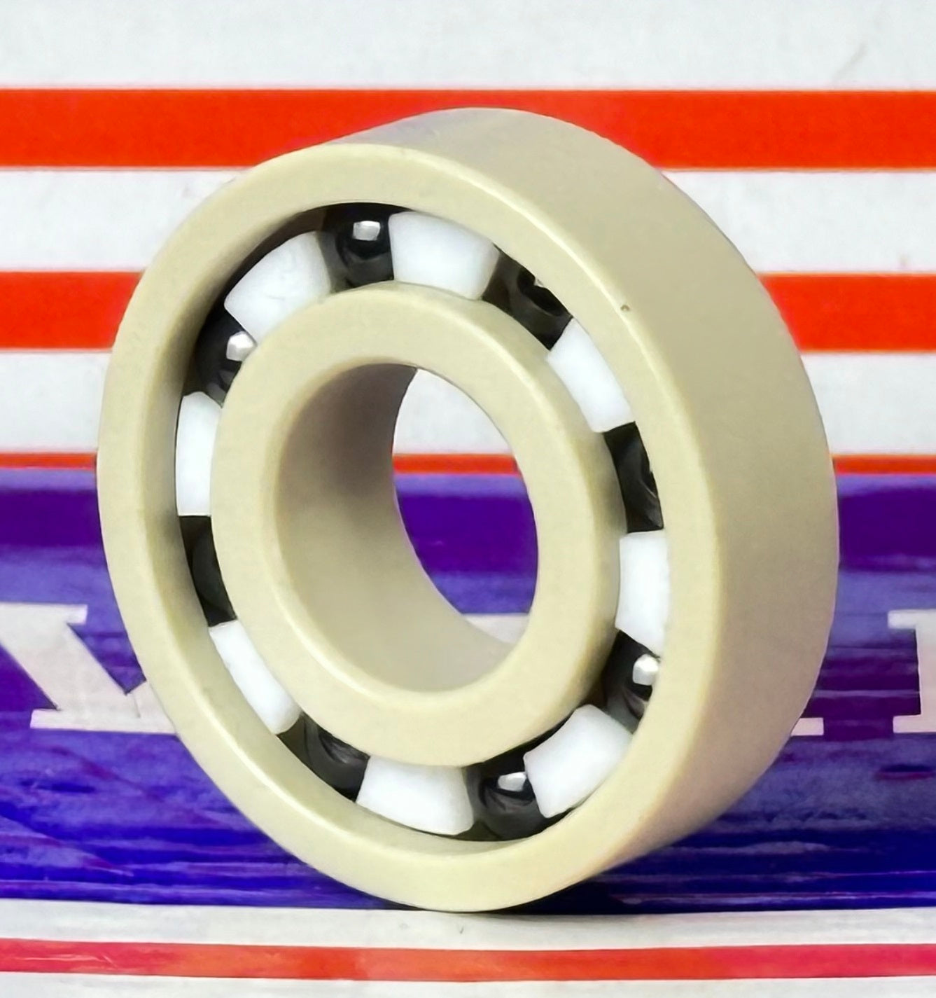 6001 PEEK Ball Bearing - Si₃N₄ Ceramic Balls - PTFE Cage - 12x28x8mm