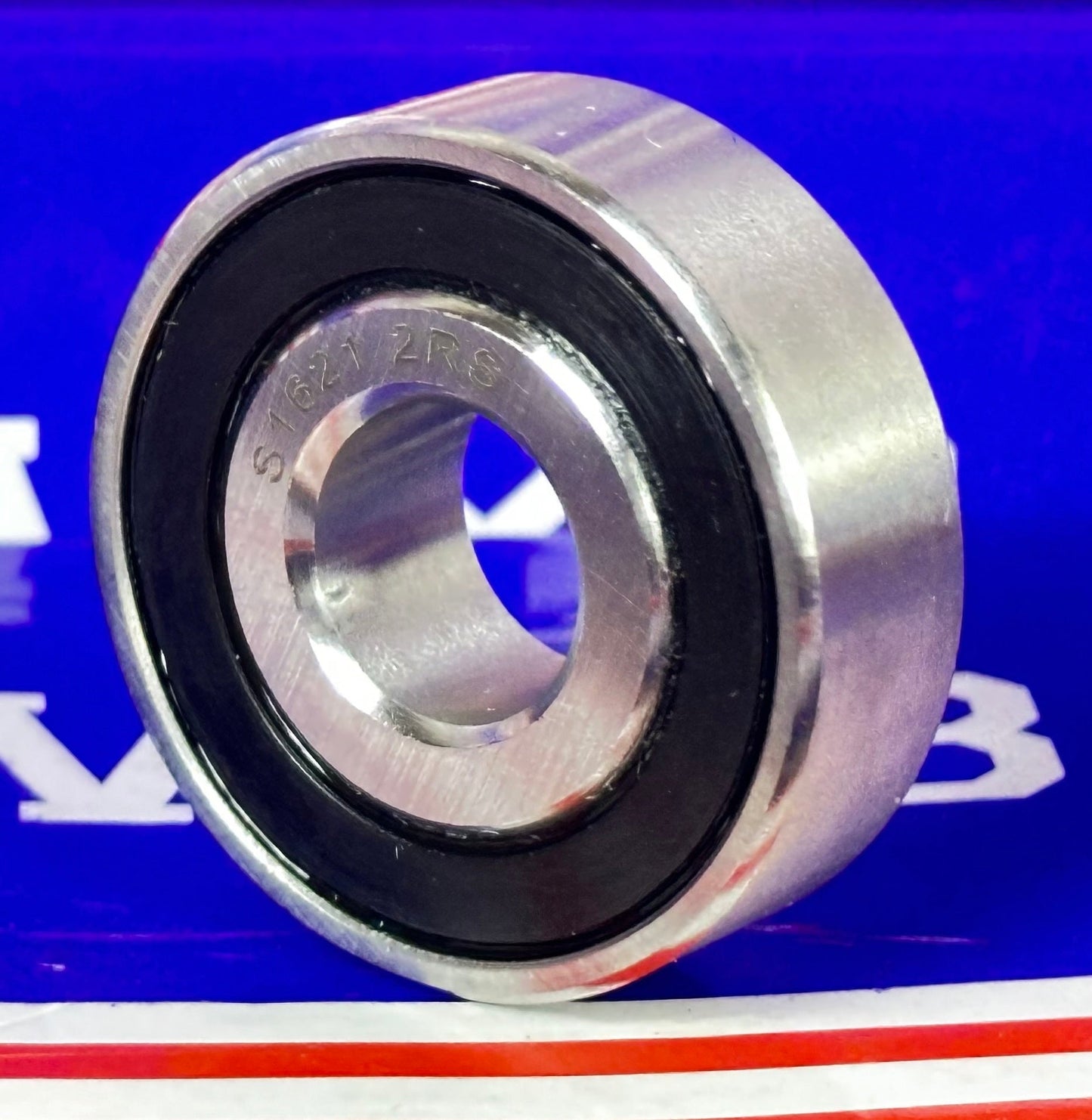محمل S88621-2RS من الفولاذ المقاوم للصدأ مغلق 1/2" × 1-3/8" × 7/16" محمل