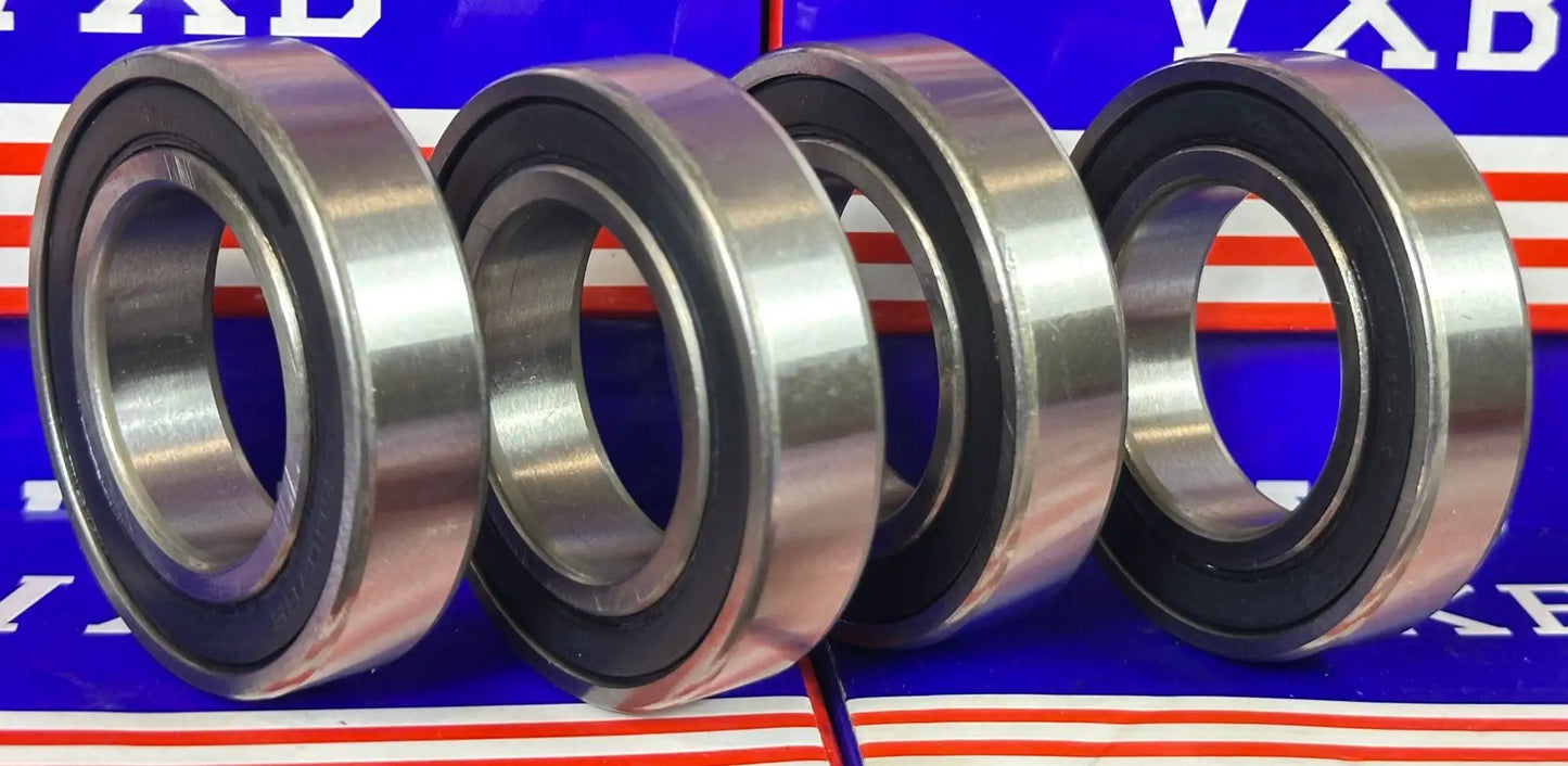 4-Pack 6007-2RS Ball Bearings 35x62x14mm Rubber Sealed