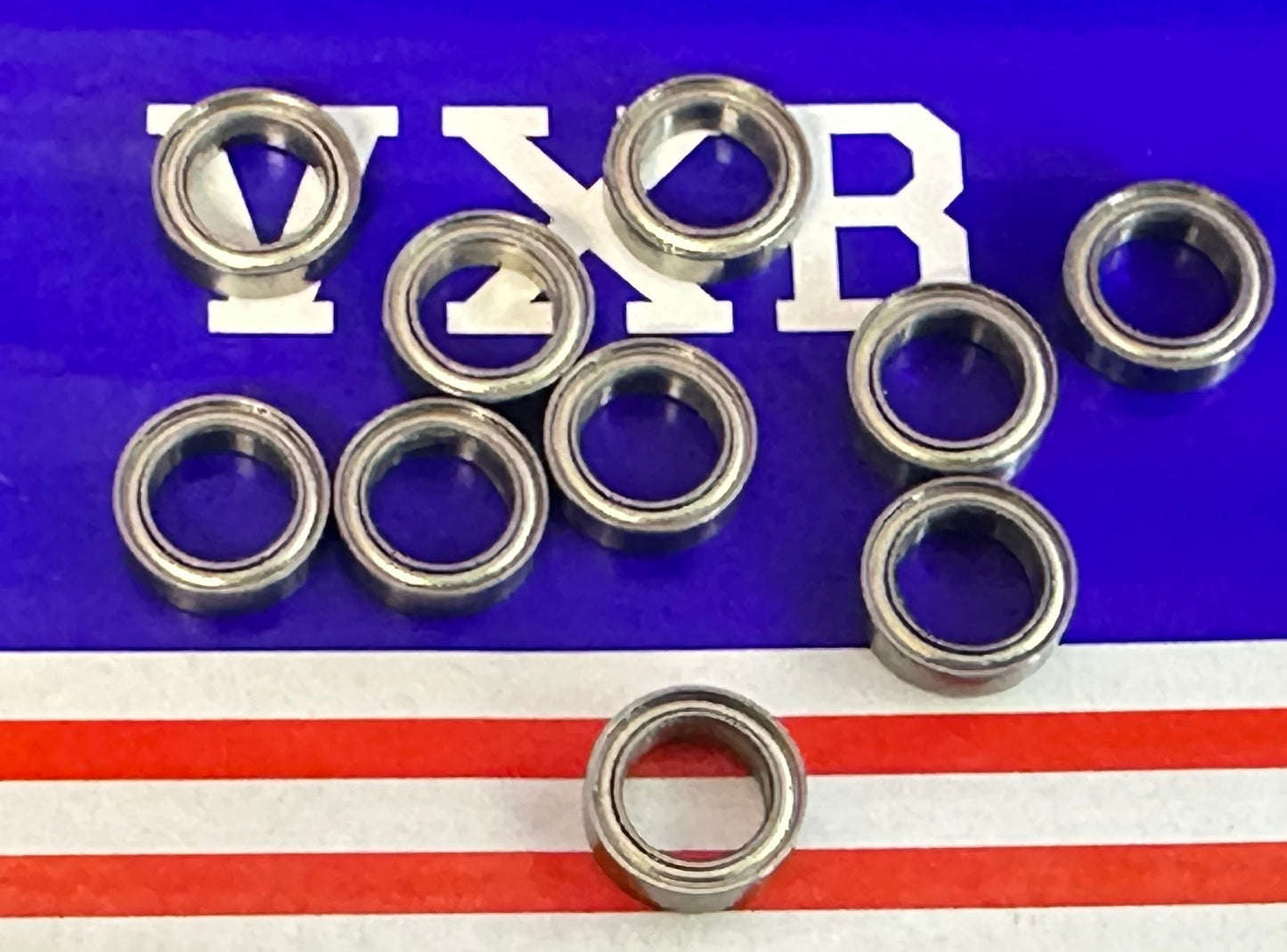 10 paket 8x12x3.5mm paslanmaz çelik yatak - korumalı - minyatür