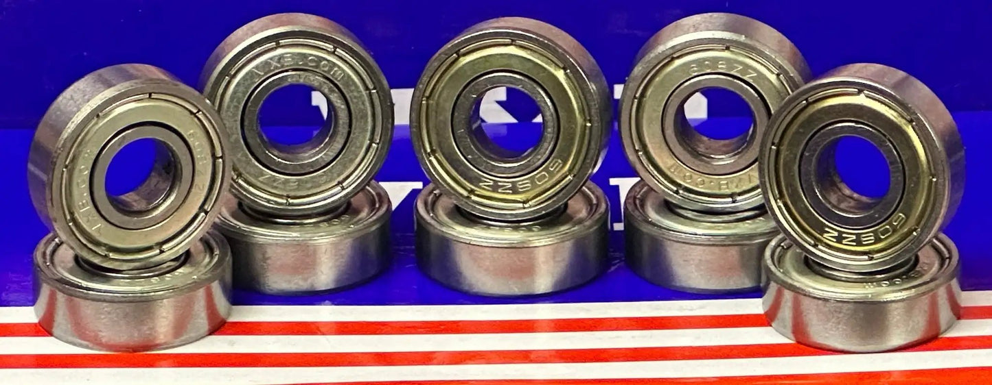 10-Pack 608ZZ Ball Bearings 8x22x7mm