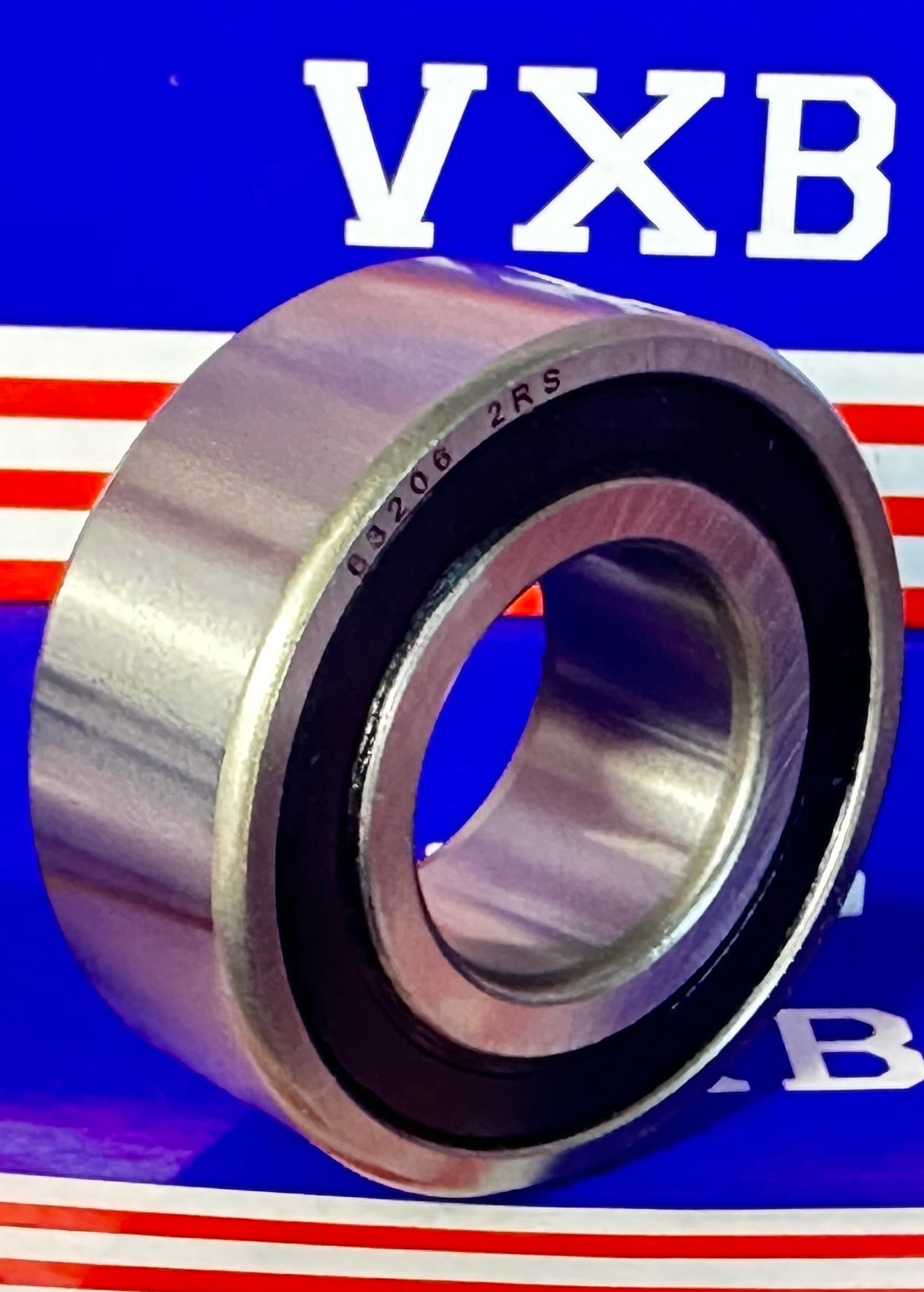 Vòng bi cầu 63206-2RS hai lớp kín trong, đường kính trong 30mm, đường kính ngoài 62mm, chiều rộng 23.6mm