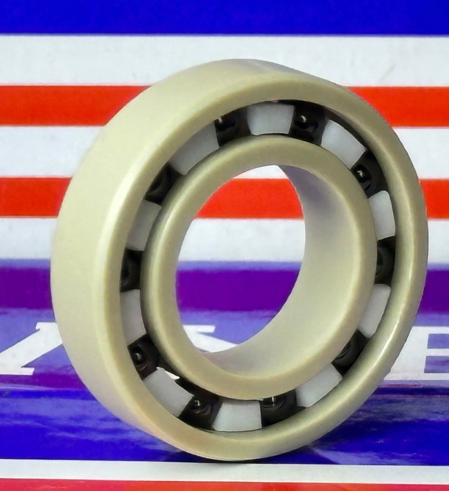6902 PEEK Ball Bearing - Si₃N₄ Ceramic Balls - PTFE Cage - 15x28x7mm