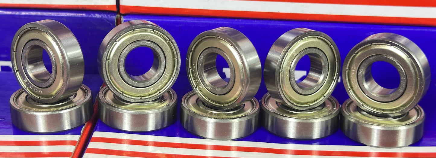 Zestaw 10 sztuk łożysk kulkowych 6001ZZ 12x28x8mm z osłonami po obu stronach