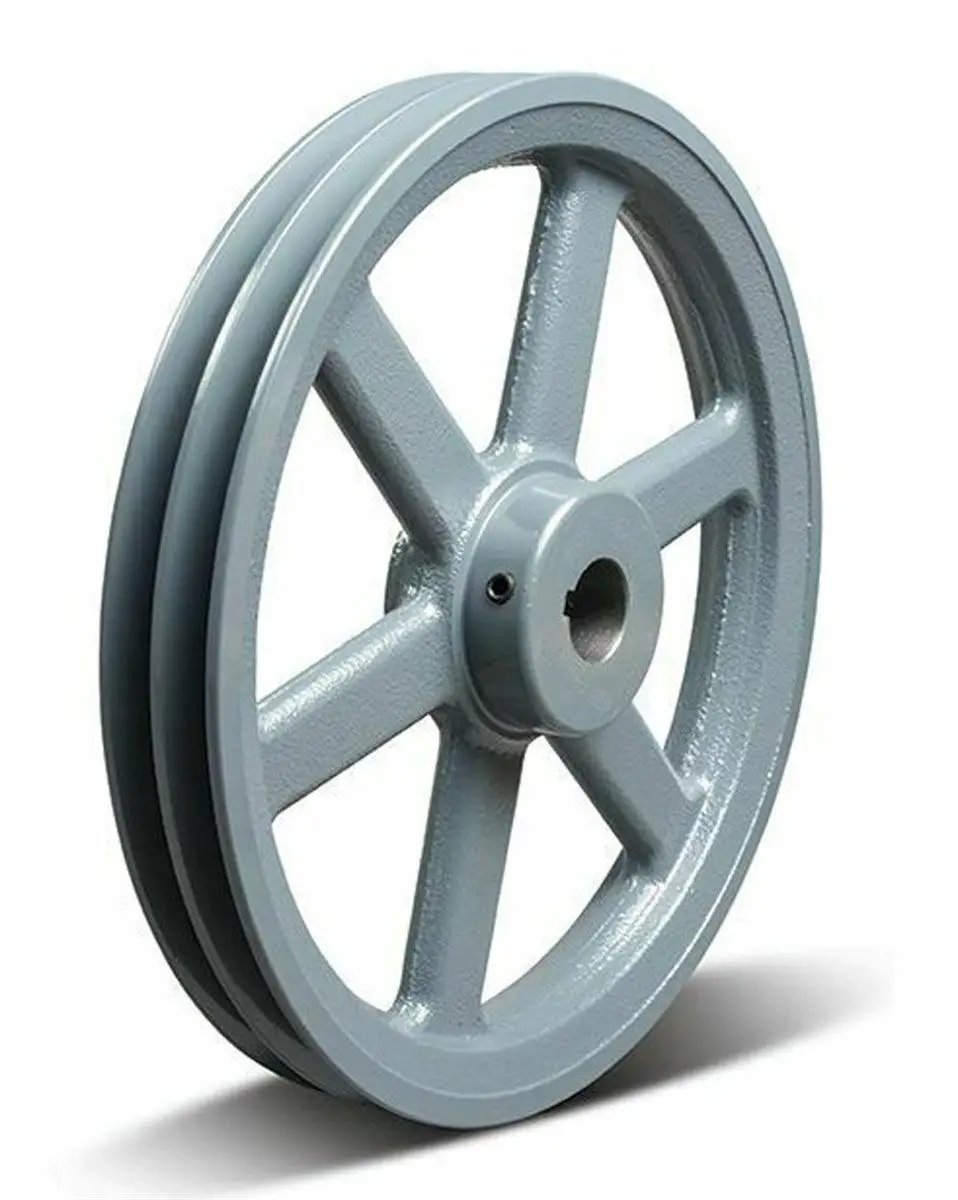 2AK124 1-1/4" OD 12.30", Bore 1-1/4" Sheave Pulley Gear Cast Iron for 2-Groove