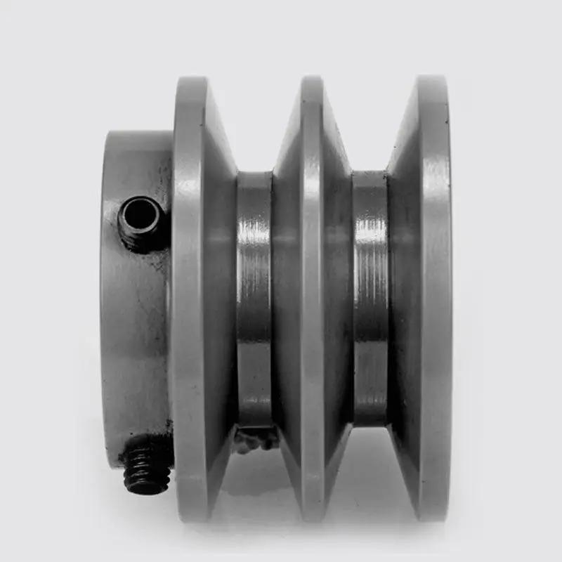 2AK22 1/2" Bore Solid Sheave Pulley - 2.2" OD , Hex set screws 2-Groove for V-belts 4L, 3L 2AK (OD 22"- ID 1/2")