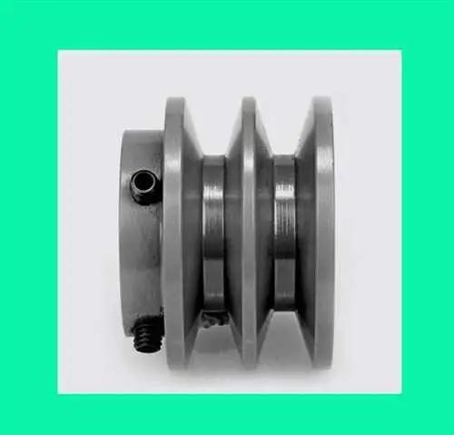 2BK-20 7/8" Bore Solid Sheave Pulley - 2" OD , Hex set screws for V-belts 4L, 5L 2BK20-7/8"inch