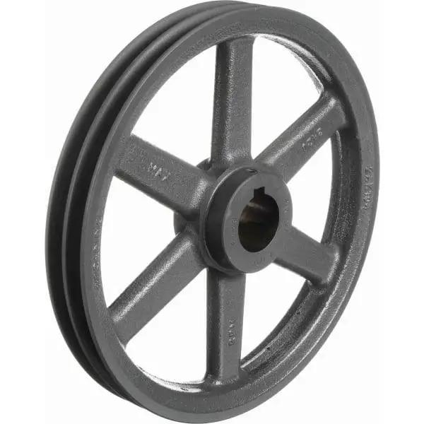 2BK105 1" Bore Sheave Pulley - 10.25" OD , Hex set screws 2-Groove for V-belts 5L, 2BK105-1"inch
