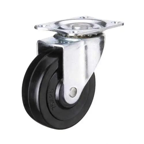 3"inch Caster Wheel - Brake - PVC - Top Plate Mount