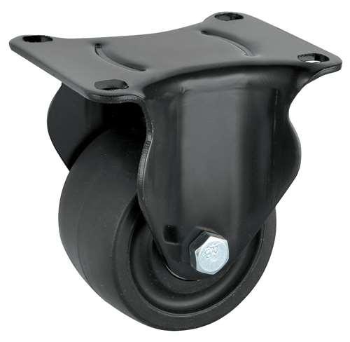 3"inch Low Profile Caster Wheel 441 Lbs Fixed Nylon - Top Plate Mount
