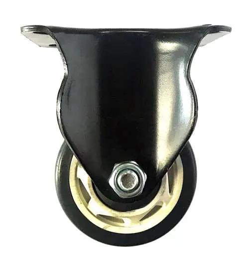 3"inch Caster Wheel 441 Lbs Fixed PU - Polypropylene - Top Plate Mount