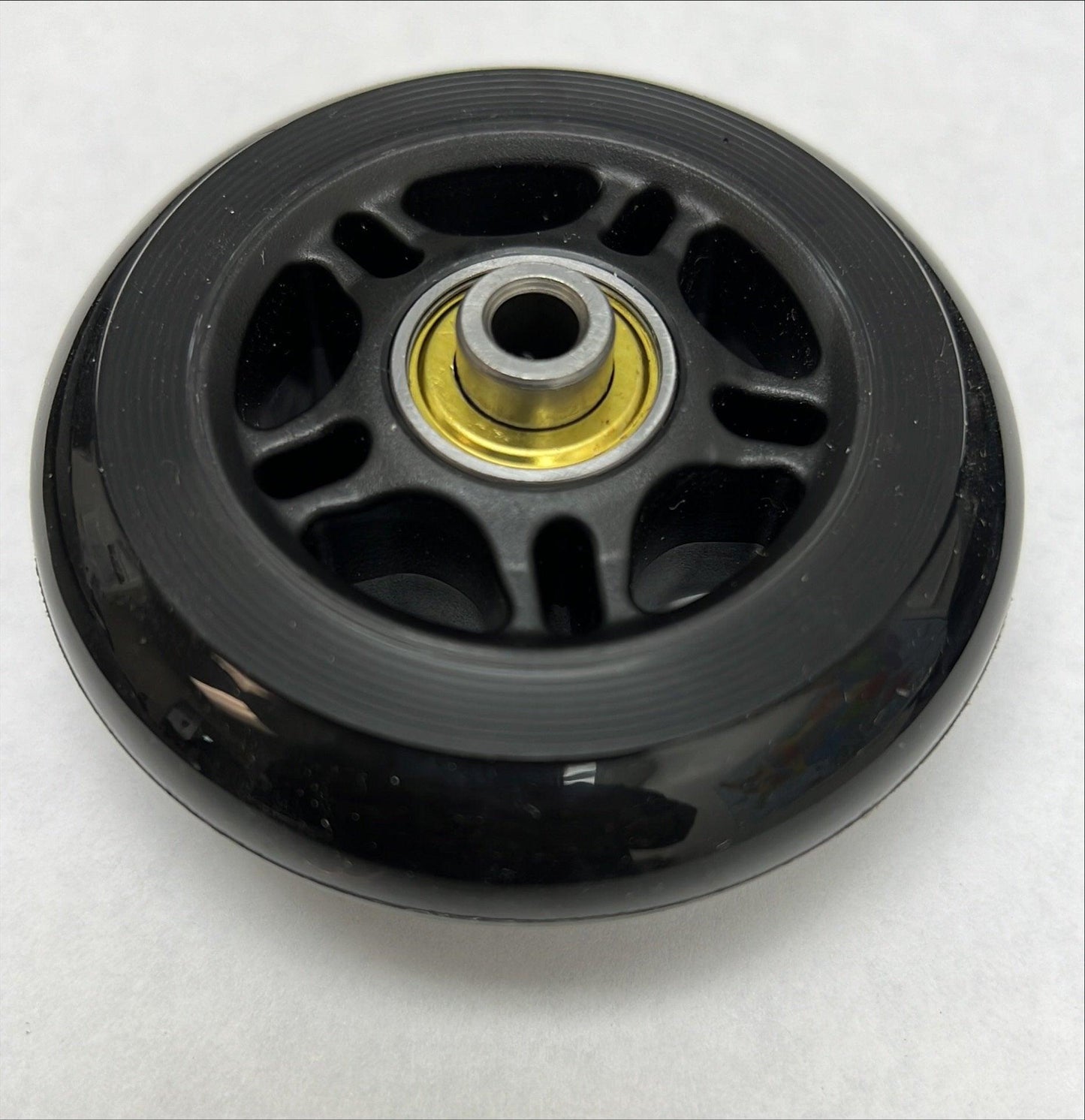 3" Rubber Wheel - 1/4" Bore Extended Ball Bearing
