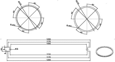 30 Ton Heavy Duty 48 inch Diameter Large Turntable Bearing