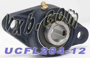 3/4" 孔径安装轴承 UCFL-204-12 + 2 螺栓法兰座