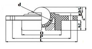 3/4" Stainless Steel SUS304 Ball - Plastic Ball Transfer Unit 22 lbs