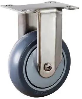 3"inch Caster Wheel Fixed Plate Stainless Steel TPR