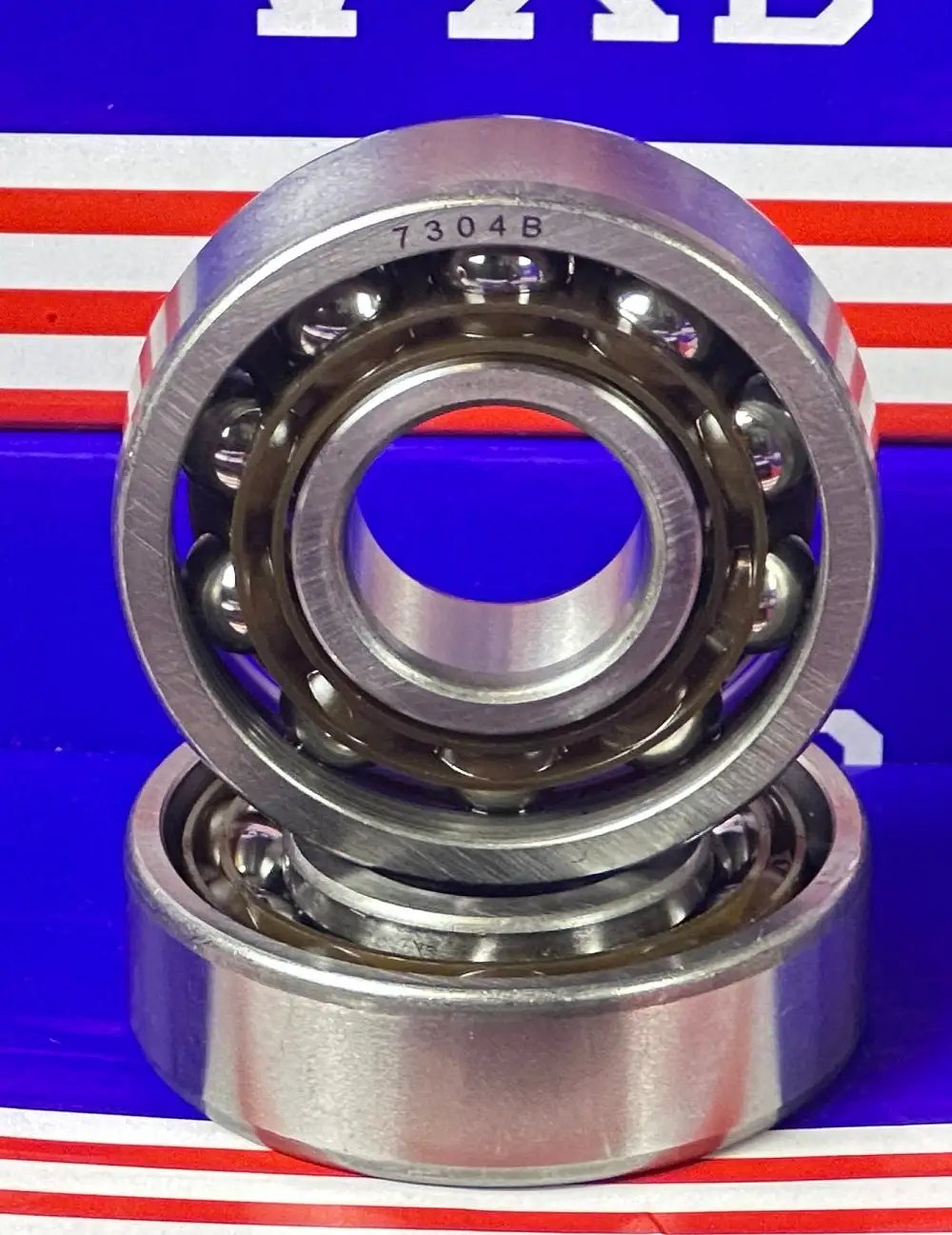 2-Pack Angular Contact Bearings 7304B 20x52x15mm